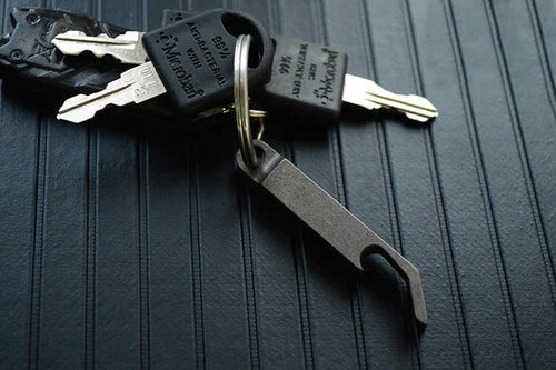 Large Size Titanium Alloy Bottle Opener Keychain Pendant Multi EDC with Key Ring EDC - KOEEK