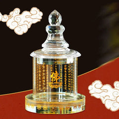 Buddhism 5.9"in Crystal Stupa Pagoda Sarira Bodhi Stupa Shrine Altar Decor 07FC0E-D4 - KOEEK