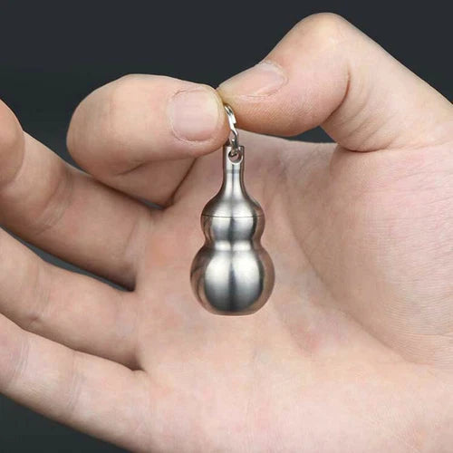 Outdoor Titanium Keychain Waterproof Box Sealed Tank Pendant EDC Survival Tool 07FC0E-D4 - KOEEK