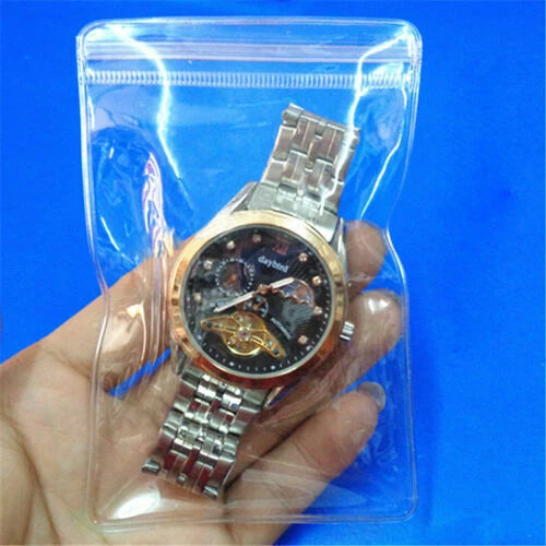 Pack of 100PCS PVC Plastic Bags Storing Watches Pouch Case (Regular Size) Bag 07FC0E-D4 - KOEEK