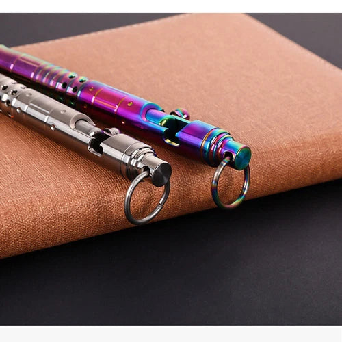 Solid Titanium Alloy Steampunk Business Office Signature Bolt Pocket Pen EDC Toy 07FC0E-D4 - KOEEK