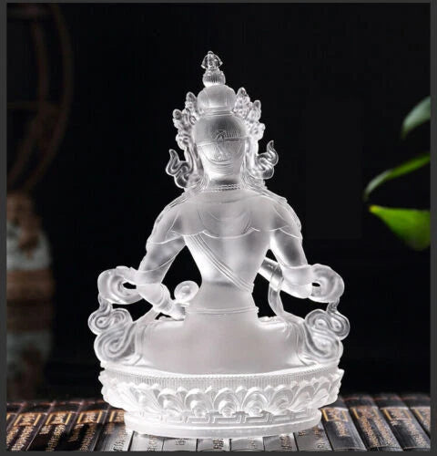 4.7" BLESSED CRYSTAL STATUE VAJRASATTVA LORD OF PURIFIED MIND COLLECT 07FC0E-D4 - KOEEK