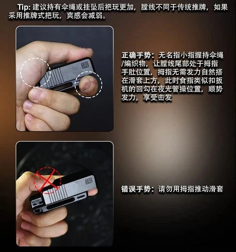 EDC Stainless Steel PC Push Slider Mechanical Intensive Decompression Toys Tools 07FC0E-D4 - KOEEK