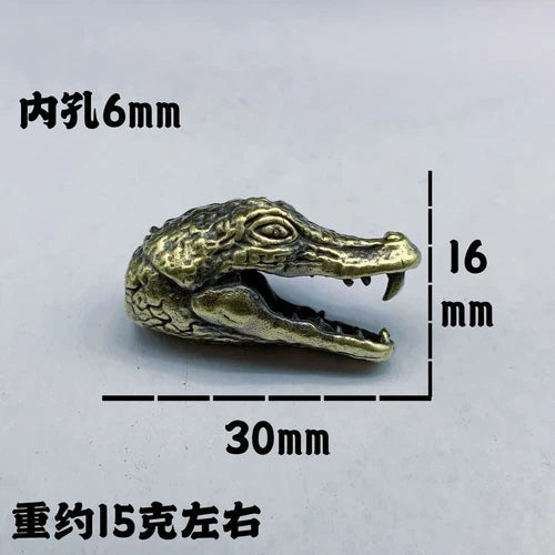 Crocodile Head Brass Bead Parachute Cord Knife Lanyard Pendant DIY Accessories 07FC0E-D4 - KOEEK