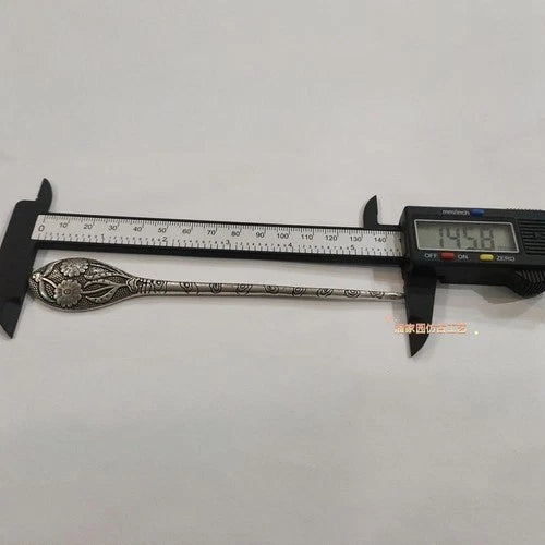 Vintage Silver Plated Copper Hairpin Floral Engraved Chinese Style 07FC0E-D4 - KOEEK