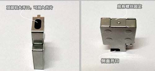 EDC Stainless Steel Insert Portable Candy Chewing Medicine Box Storage Tool 07FC0E-D4 - KOEEK