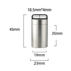 EDC Titanium Alloy Waterproof Pill Case Capsule Seal Container Storage Box 07FC0E-D4 - KOEEK