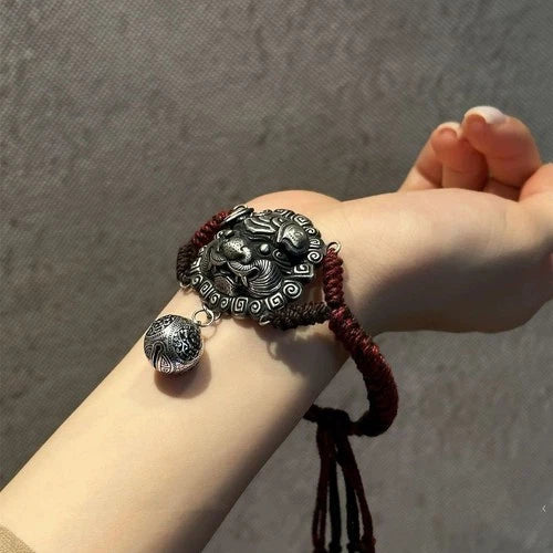 Retro Ethnic Bracelet Swallow Gold Beast Lion Braided Adjustable Rope Jewelry 07FC0E-D4 - KOEEK