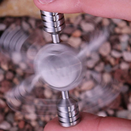 Six Cylinders Fidget Spinner Stainless Steel Hand Spinner Adult EDC Fidget Toys 07FC0E-D4 - KOEEK