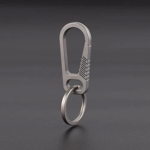 TC4 Titanium Alloy Keychain Backpack Hanging Buckle EDC Outdoor Key Carabiner 07FC0E-D4 - KOEEK