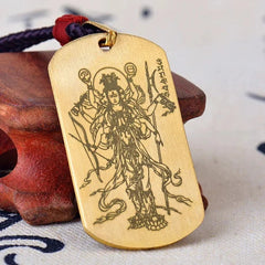 Moli Zhitian Doumu Yuanjun Pendant Taoist Amulet Protection Necklace Jewelry 07FC0E-D4 - KOEEK