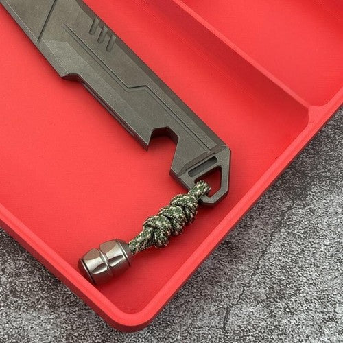 Titanium Alloy Knife Lanyard Bead Paracord End Pendant EDC charm DIY Zip Pull 07FC0E-D4 - KOEEK