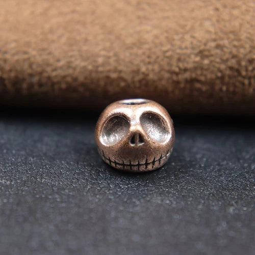 Punk Pumpkin Skull Head Brass Knife Bead Lanyard Pendant EDC Paracord DIY 07FC0E-D4 - KOEEK