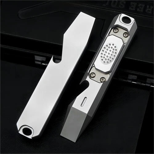 EDC Titanium Pry Bar Crowbar Bottle Opener Fidget Slider Toy Pocket Multi Tool 07FC0E-D4 - KOEEK