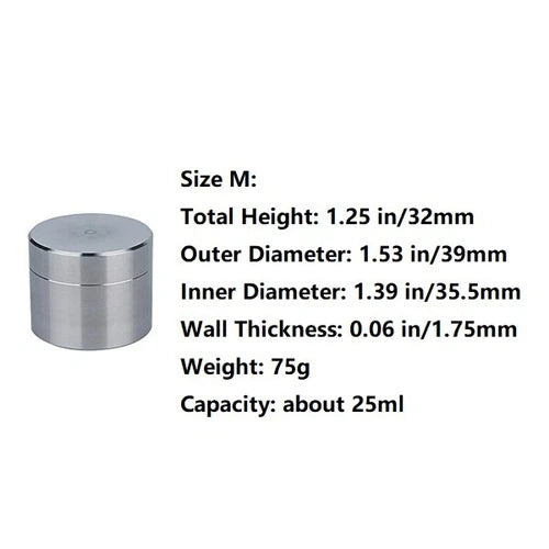 Stainless Steel Portable Pill Case Box Waterproof Round Pill Organizer Container 07FC0E-D4 - KOEEK