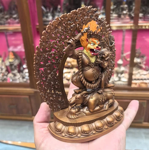 15CM Feng Shui Amaraja Buddha Copper Statue Collection 07FC0E-D4 - KOEEK