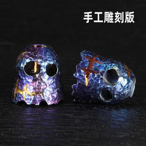 Pac-Man Monsuta Ghost Titan Alloy Bead EDC Zipper Pull knife lanyard EDC bead 07FC0E-D4 - KOEEK