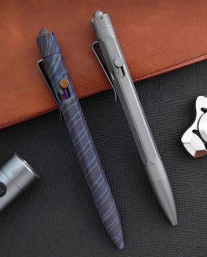 EDC Titanium Pocket Ball Pen Office Signature Writing Pen Student Stationery 07FC0E-D4 - KOEEK