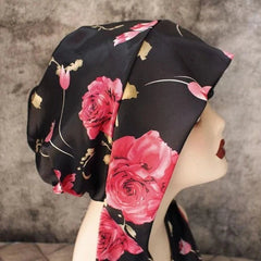 Satin Long Scarf for Women Exotic Head Wrap Travel Ribbon Shawl Hair Cover Tie 07FC0E-D4 - KOEEK