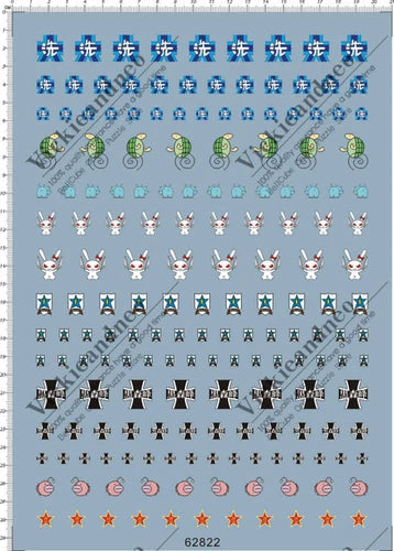 1/35 GIRLS and PANZER different size Insignia Markings Model Water Slide Decal 07FC0E-D4 - KOEEK