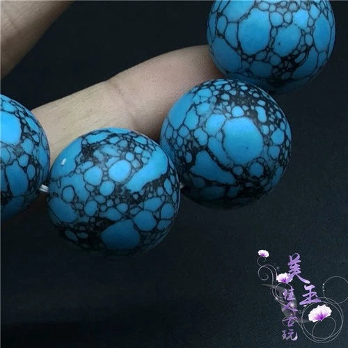 Natural Turquoise Bead Bracelet Necklace Handmade Gemstone Prayer Beads Unisex 07FC0E-D4 - KOEEK