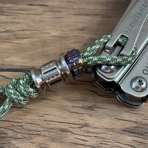 PEI Titanium Lanyard Bead EDC Necklace Paracord Pendant Bracelet Making Bead 07FC0E-D4 - KOEEK