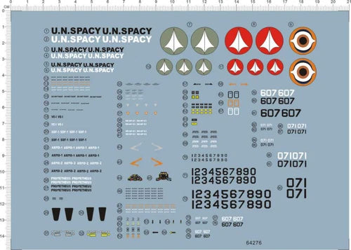 Detail Up 1/60 Scale VT-1 VE-1 Macross Spacecraft Markings Water Slide Decal 07FC0E-D4 - KOEEK