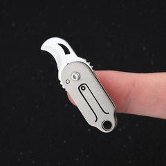 Mini Pocket Titanium Folding Knife Cutter EDC Outdoor Camping Tool Keychain Gift 07FC0E-D4 - KOEEK