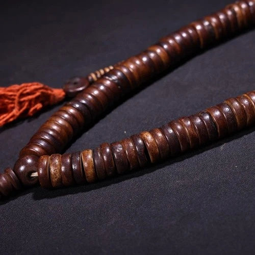 Tibetan 108 Beads Mala Bracelet 10mm Buddhist Prayer Bead Necklace Vintage Gift 07FC0E-D4 - KOEEK