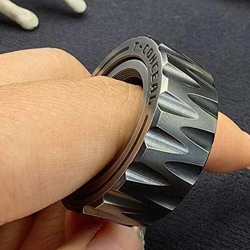 Fidget Spinner Mechanic Ring Metal EDC Slider Stress Relief Adults Toys 07FC0E-D4 - KOEEK