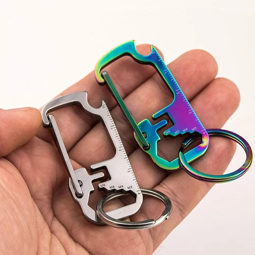 Outdoor EDC Multi Tools Waist Hanging Carabiner Creative Portable Keychain 07FC0E-D4 - KOEEK