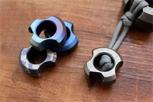 EDC Titanium Alloy Beads Knife Lanyard Bead Paracord Keychain Pendant DIY Beads 07FC0E-D4 - KOEEK