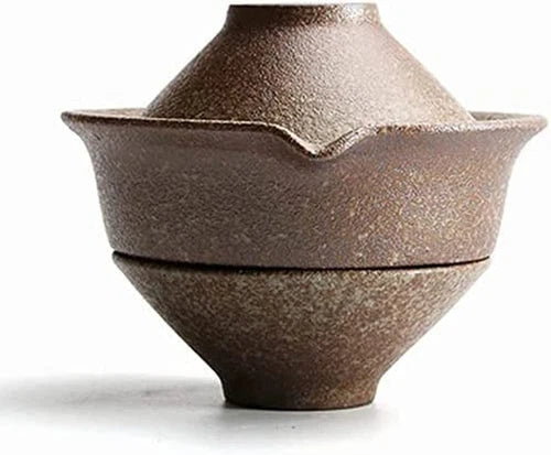 4.33"IN Pottery Teapot Kettle Gaiwan Tea Cup Tea Set Tea Ceremony Home Decor 07FC0E-D4 - KOEEK