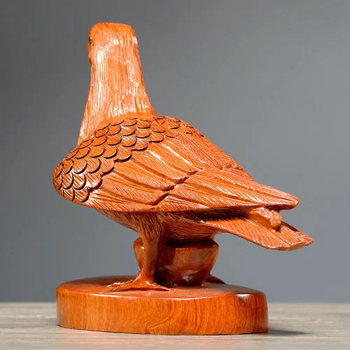 Rosewood Hand Carved Pigeon Peace Dove Statue Bird Sculpture Figurine Decor 07FC0E-D4 - KOEEK
