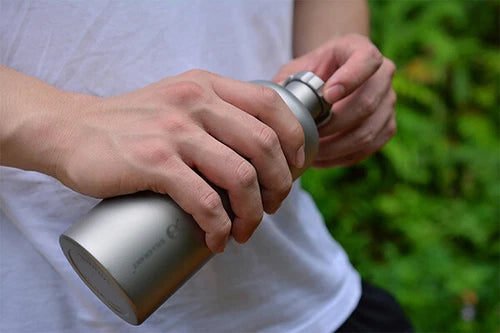 Travel Titanium kettle Water bottle Flagon Water cup Wine Cup 400ML 600ML 07FC0E-D4 - KOEEK