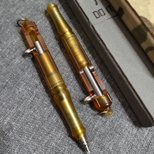 EDC Ultem PEI + Titanium Keychain Ball Pen Mechanical Pen Office Signature Pen 07FC0E-D4 - KOEEK