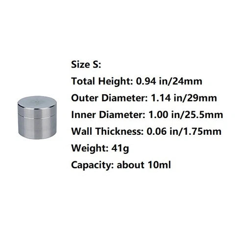 Stainless Steel Portable Pill Case Box Waterproof Round Pill Organizer Container 07FC0E-D4 - KOEEK