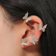 Butterfly Ear Cuff Clip for Women Non Pierced Elegant Style Fairy Jewelry 07FC0E-D4 - KOEEK