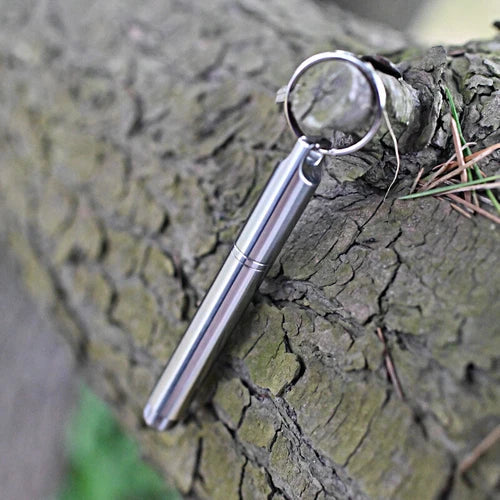 EDC Portable Mini Titanium Alloy Ballpoint Emergency Write Keychain Signing Pen 07FC0E-D4 - KOEEK
