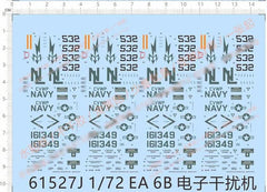 1/72 US Marine EA-6B Prowler VAQ-133 Wizards 161349 Markings Water Slide Decal 07FC0E-D4 - KOEEK