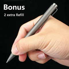 Titanium Pocket Ball Pen Ballpoint Pen Office Signature Students Pen Outdoor EDC 07FC0E-D4 - KOEEK