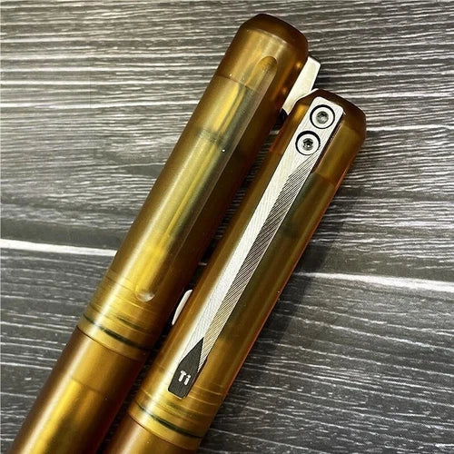 Ultem PEI Titanium Alloy Fountain Pen 0.5mm Schmidt Nib Pocket Signature Pen EDC 07FC0E-D4 - KOEEK