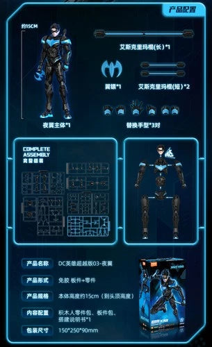 Official BLOKEES DC Heroes Champion Class Nightwing 1/12 Articulated Figure BLOKEES - KOEEK