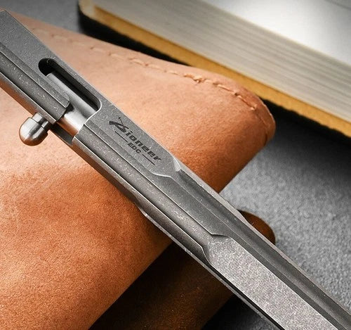 Titanium Bolt Action Ballpoint Pen EDC Pocket Pen Business Office Writing Gift 07FC0E-D4 - KOEEK