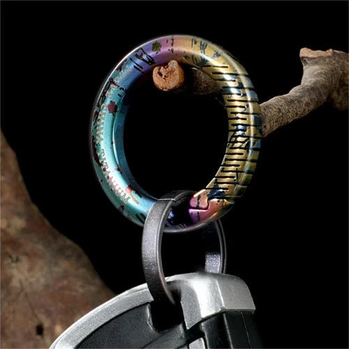 HotMulticolor Titanium Alloy Circle Carabiner Keychain Clip CarabinerClipEDCGift 07FC0E-D4 - KOEEK