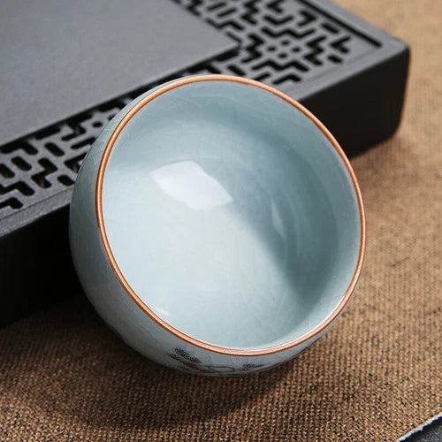 Master Cup Crackle Glaze Ruyao Craft Porcelain Tea Cup Chinese Kungfu Cup 95ml 07FC0E-D4 - KOEEK