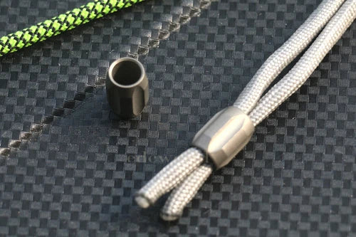 EDC Titanium Alloy Knife Bead Parachute Cord Lanyard Pendant Bead DIY Keychain 07FC0E-D4 - KOEEK