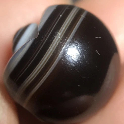 16mmTibetan Old Agate Eye Bead Carved One Eye Dzi Style High Polish Jewelry 07FC0E-D4 - KOEEK