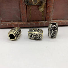 Six Characters Paracord Bead Brass Knife Handle Lanyard Pendant DIY Accessories 07FC0E-D4 - KOEEK