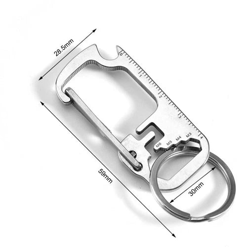 Outdoor EDC Multi Tools Waist Hanging Carabiner Creative Portable Keychain 07FC0E-D4 - KOEEK